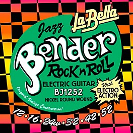 La Bella BJ1252 Jazz Bender Electric Guitar Strings With Wound 3rd 12 - 52