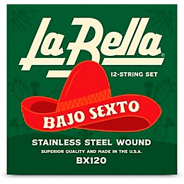 La Bella BX120 Bajo Sexto 12-String Set
