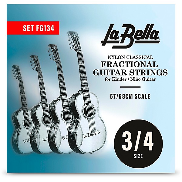 La Bella FG134 Classical Fractional Guitar Strings - 3/4 Size