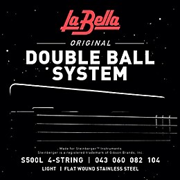 La Bella S500L Double Ball System Flat Wound Bass Strings Light (43 - 104)