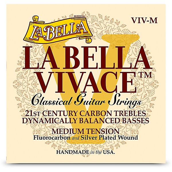 La Bella VIV-M La Bella Vivace Classical Guitar Strings Medium Tension