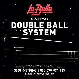 La Bella S660 Double-Ball System Tape-Wound Bass Strings Light (60 - 115)