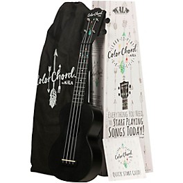 Kala Learn To Play Color Chord Soprano Ukulele Starter Kit Black