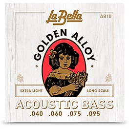 La Bella Golden Alloy Long Scale Acoustic Bas... La Bella Golden Alloy Long Scale Acoustic Bass Strings Extra Light (40 - 95)