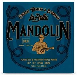 La Bella 880 Phosphor Bronze Mandolin Strings - Heavy