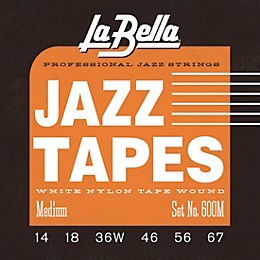 La Bella 600 White Jazz Tapes Medium (14 - 67)