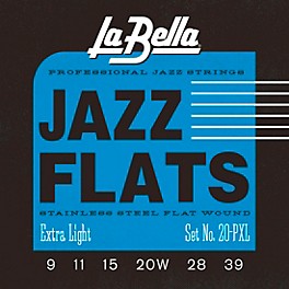 La Bella 20P Jazz Flats Medium (13 - 53) La Bella 20P Jazz Flats Extra Light (9 - 39)