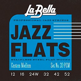 La Bella 20P Jazz Flats Medium (13 - 53) La Bella 20P Jazz Flats Custom Medium 12-52