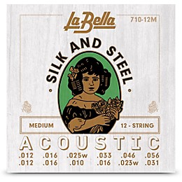 La Bella 710-12 12-String Silk & Steel Acoustic Guitar Strings Medium