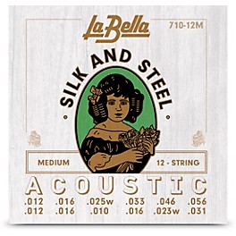 La Bella 710-12 12-String Silk & Steel Acoustic Guit... La Bella 710-12 12-String Silk & Steel Acoustic Guitar Strings Medium