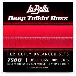 La Bella Deep Talkin' Gold White Nylon Tape Wound for 4-String Bass