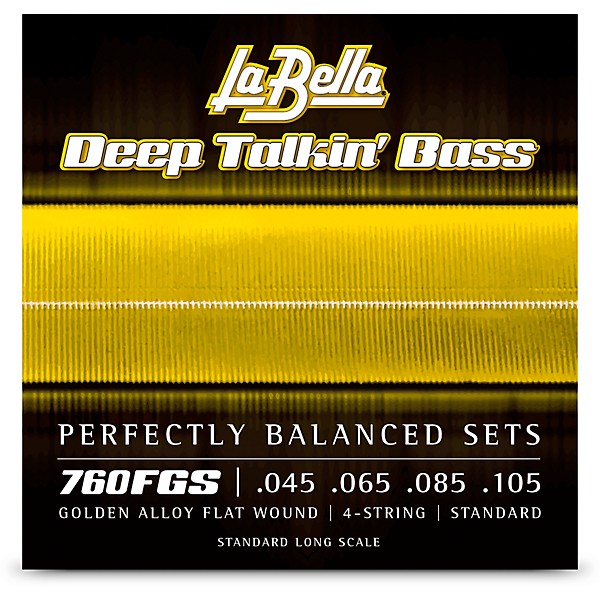 La Bella Deep Talkin' Golden Alloy Flat Wound for 4-String Bass