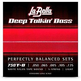 La Bella Deep Talkin' Bass White Nylon Tape Wound 5-String Bass Strings