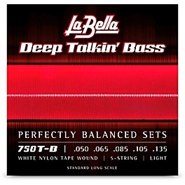 La Bella Deep Talkin' Bass White Nylon Tape Wound 5-String Bass Strings