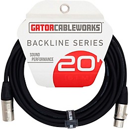 GATOR CABLEWORKS Backline Series 20ft. XLR Microphone Cable 20 ft. Black