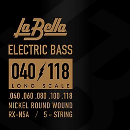 La Bella Rx Series Nickel 5-String Electric Bass Strings... La Bella Rx Series Nickel 5-String Electric Bass Strings 40 - 118