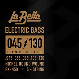 La Bella Rx Series Nickel 5-String Electric Bass Strin... La Bella Rx Series Nickel 5-String Electric Bass Strings (45 - 130)