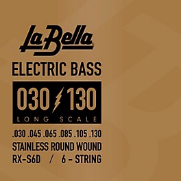 La Bella Rx Series Stainless Steel 6-String E... La Bella Rx Series Stainless Steel 6-String Electric Bass Strings (30 - 130)