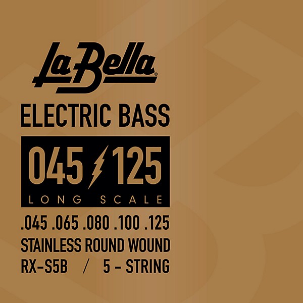 La Bella RX Series Stainless Steel 5-String Electric Bass Strings 45 - 125