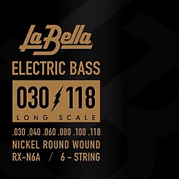 La Bella Rx Series Nickel 6-String Electric Bass Strings 30 - 118
