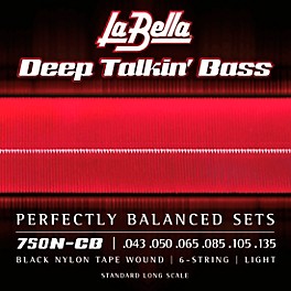 La Bella Deep Talkin' Bass Black Nylon Tape Wound 6-String Bass Strings