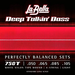 La Bella Deep Talkin' White Nylon Tape Wound 4-String Bass Strings