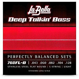 La Bella Deep Talkin' Bass Stainless Steel Flat Wound 5-String Bass Strings