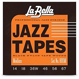 La Bella 800 Black Jazz Tapes 6-String Electric Guitar Strings Medium (14 - 67)