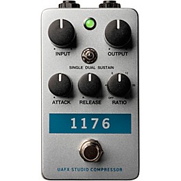 Universal Audio UAFX 1176 Studio Compressor Effects Pedal Silver