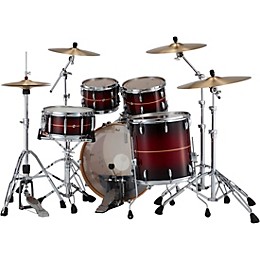 Pearl Professional Maple 4-Piece Shell Pack With 22" Bass Drum Redburst Stripe