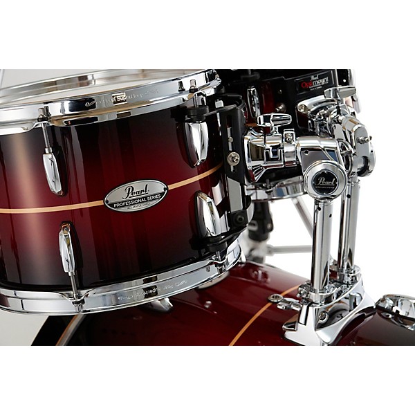 Pearl Professional Maple 4-Piece Shell Pack with 22" Bass Drum Redburst Stripe