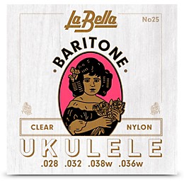 La Bella 25 Baritone Clear Nylon Ukulele Strings