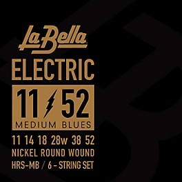 La Bella HRS Electric Guitar Strings Ultra Light (9 - 38) La Bella HRS Electric Guitar Strings Medium Blues (11 - 52)