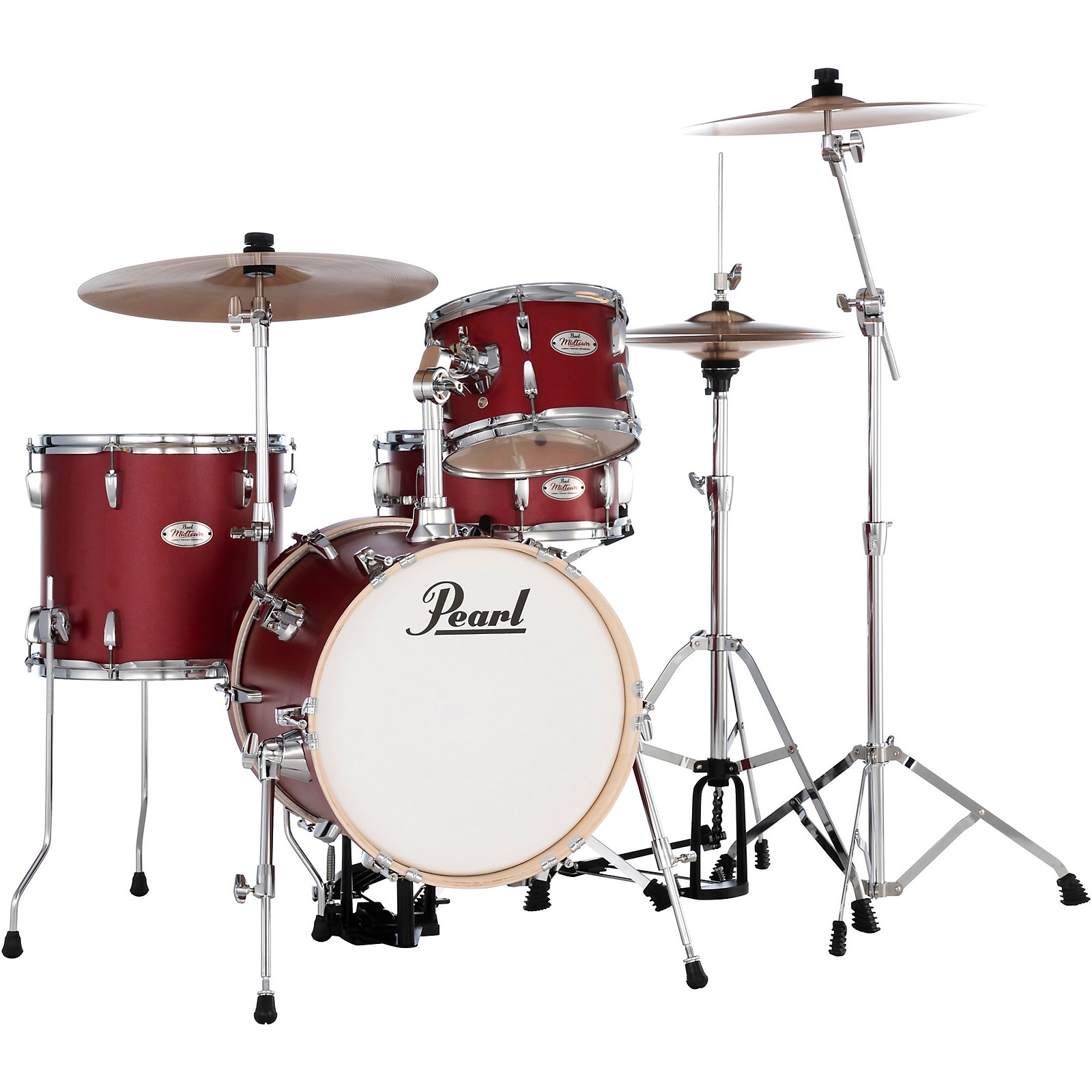 Pearl Midtown 4Piece Complete Drum Set Matte Red Guitar Center