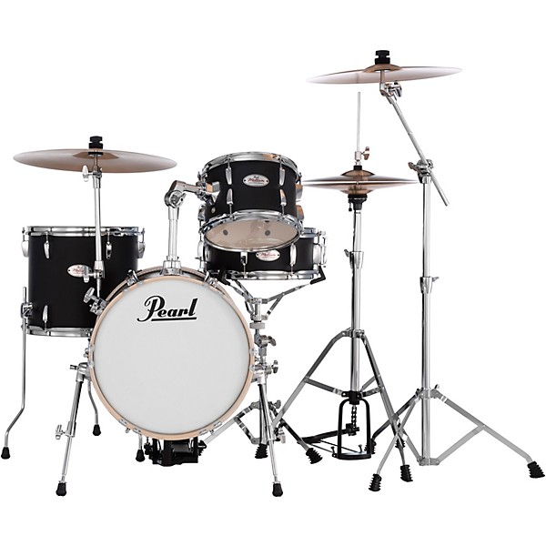 Pearl Midtown 4-Piece Complete Drum Set Matte Asphalt Black