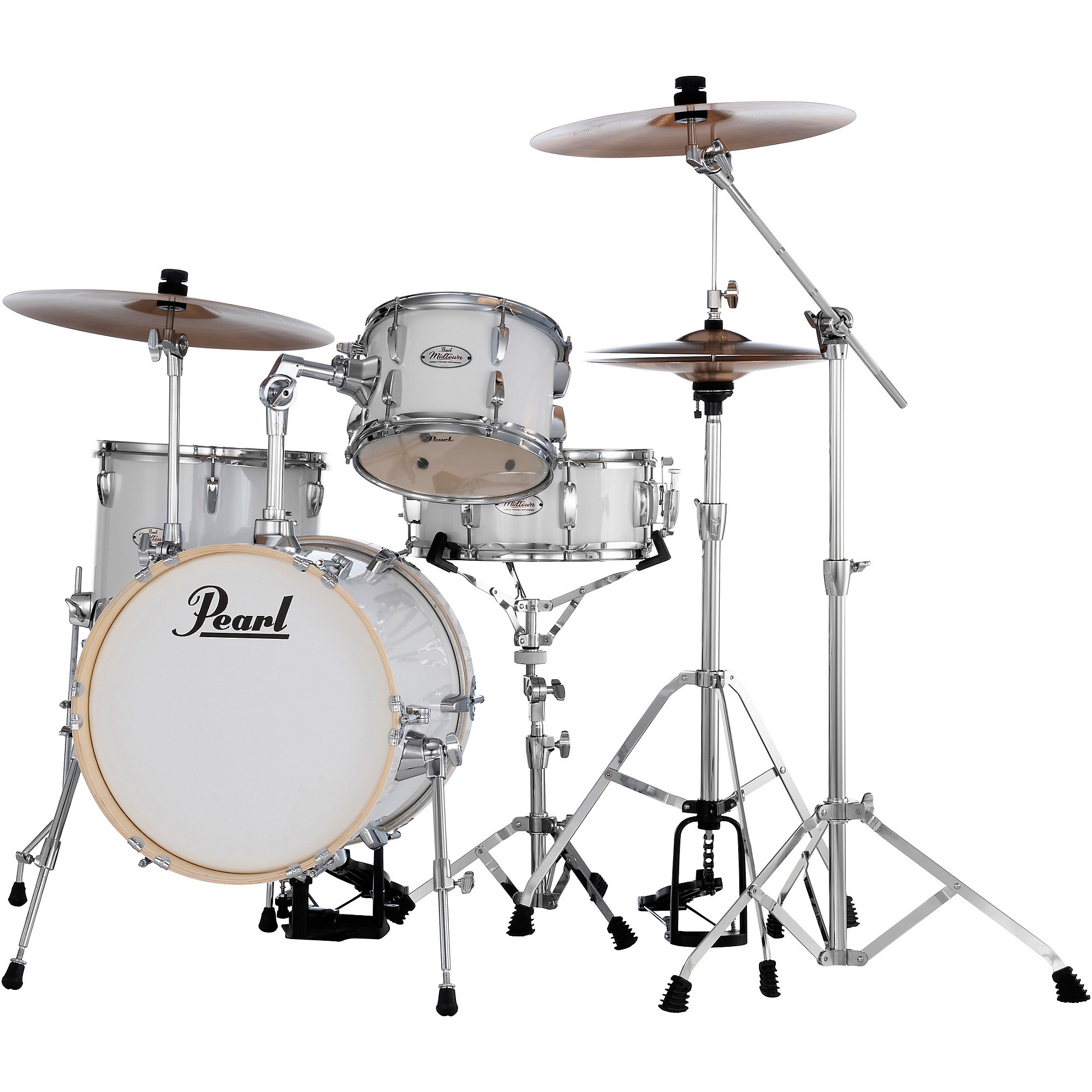 Pearl Midtown 4-Piece Complete Drum Set Pure White | Guitar