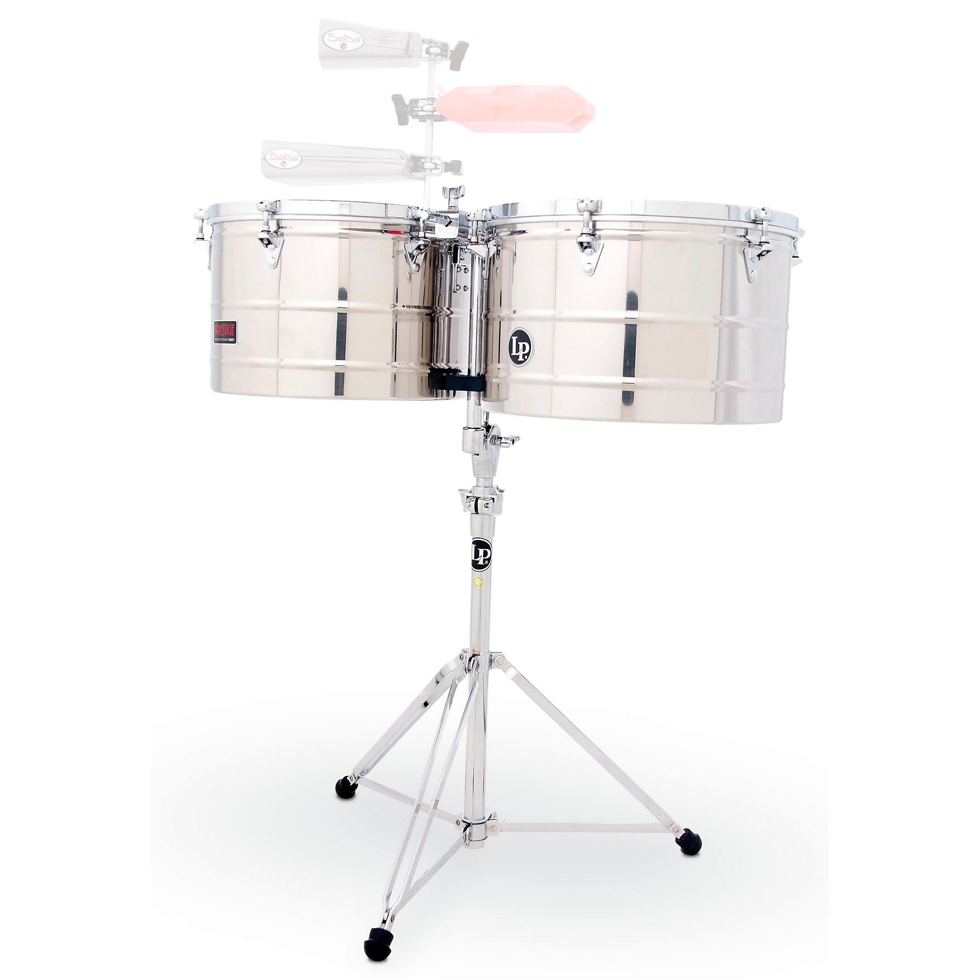 LP LP1516-S Prestige Stainless-Steel Thunder Timbales 15 and