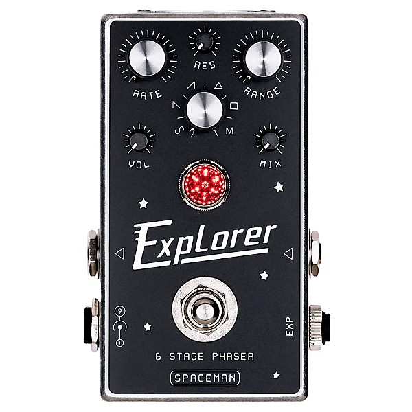 Spaceman Effects Explorer 6 Stage Phaser Effects Pedal Silver Standard