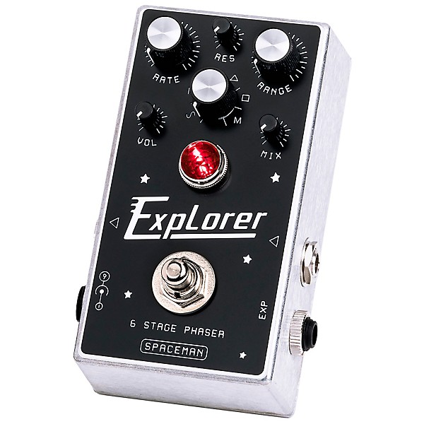 Spaceman Effects Explorer 6 Stage Phaser Effects Pedal Silver Standard