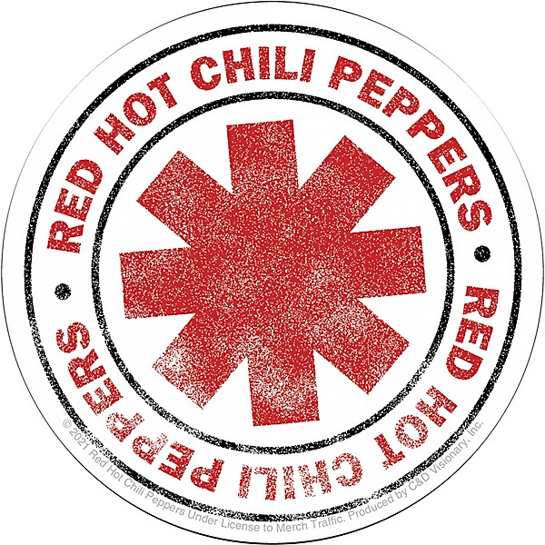 C&D Visionary Red Hot Chili Peppers Faded Logo Sticker