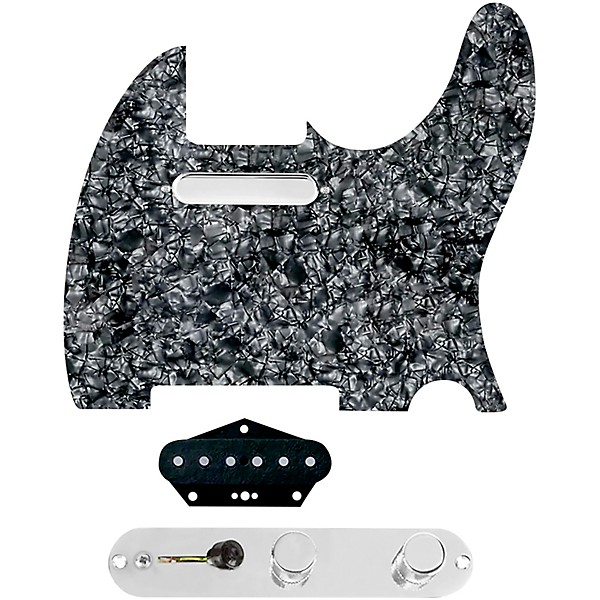 920d Custom Texas Vintage Loaded Pickguard for Tele With T3W-C Control Plate Black Pearl