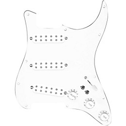 920d Custom Polyphonic Loaded Pickguard for Strat With White Pickups and Knobs and S7W-2T Wiring Harness White