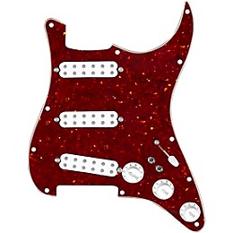 920d Custom Polyphonic Loaded Pickguard for Strat With White Pickups and Knobs and S7W-2T Wiring Harness Tortoise