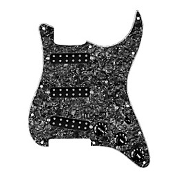 920d Custom Polyphonic Loaded Pickguard for Strat With Black Pickups and Knobs and S7W-2T Wiring Harness Black Pearl