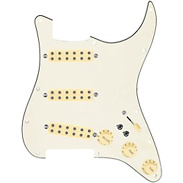 92... 920d Custom Polyphonic Loaded Pickguard for Strat With Aged White Pickups and Knobs and S7W-2T Wiring Harness Parchment