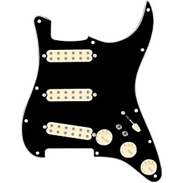 920d C... 920d Custom Polyphonic Loaded Pickguard for Strat With Aged White Pickups and Knobs and S7W-2T Wiring Harness Black