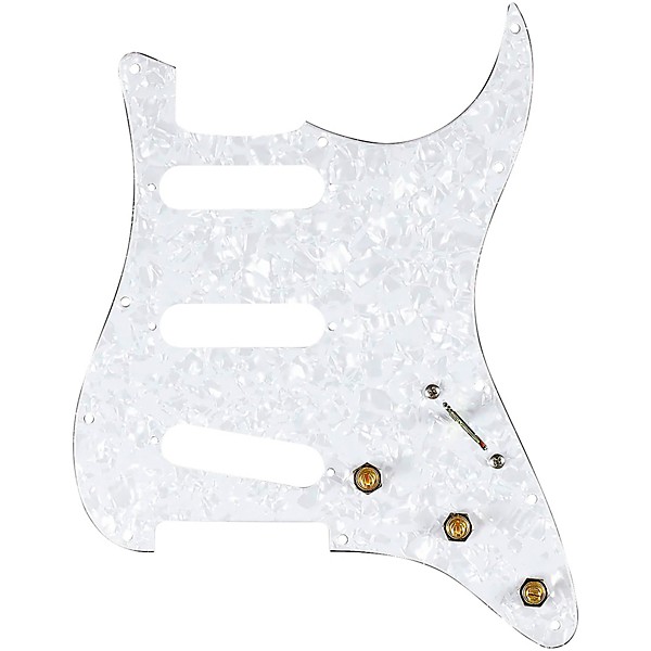 920d Custom SSS Pre-Wired Pickguard for Strat With S5W Wiring Harness White Pearl