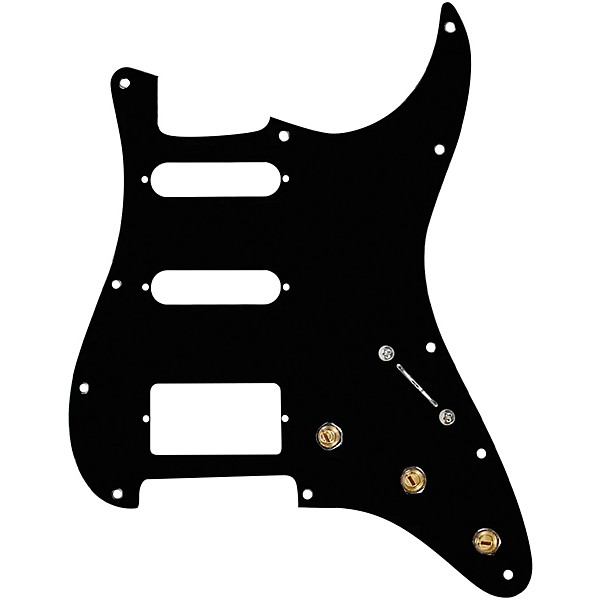 920d Custom HSS Pre-Wired Pickguard for Strat With S5W-HSS-PP Wiring Harness Black