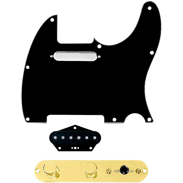 920D Custom Texas Vintage Loaded Pickguard for Tele With T3W-REV-G Control Plate Black
