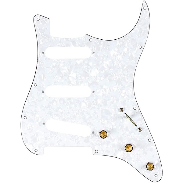 920d Custom SSS Pre-Wired Pickguard for Strat With S7W Wiring Harness White Pearl